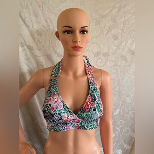 Simply Sole Womens 16 Colorful Halter Bikini Top (Good Condition)